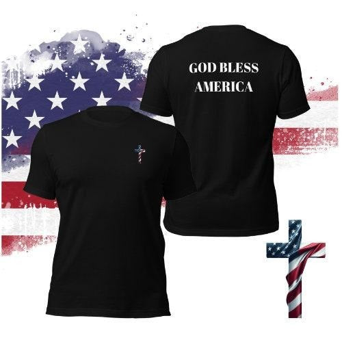 God Bless America Tshirt Christian Shirts Usa Shirt 4th Of July Shirt Independence Day Shirt Memorial Day Shirt Jesus Shirt