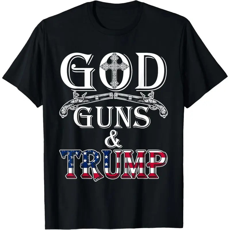 God Guns And Trump Shirt 2nd Amendment T Shirt Trump 45 T-Shirt made in usa Hoodie, Sweatshirt | DripVista.com