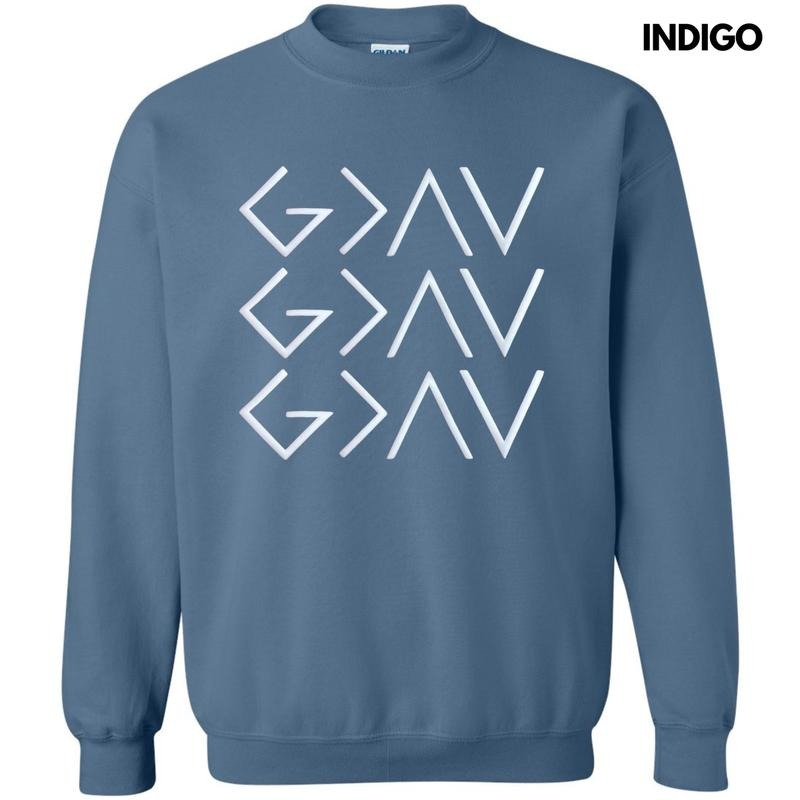 God Is Greater Symbols Puff Sweatshirt T-Shirts, Hoodie | DripVista.com