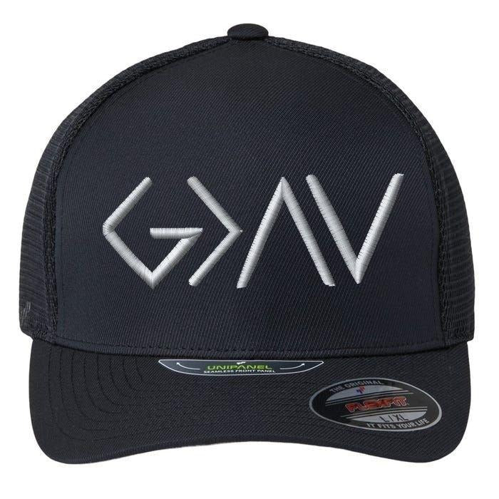 God Is Greater Than The Highs And Lows Hat | Embroidered Flexfit Trucker Cap | Christian Faith Cap | Inspirational...