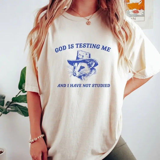 God Is Testing Me, Possum T Shirt, Weird Opossum T Shirt, Meme T Shirt, Trash Panda T Shirt, Unisex
