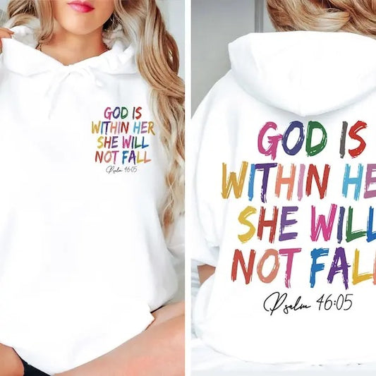 God Is Within Her She Will Not Fall Hoodie, Psalm 46:05 Sweatshirt For Women, Aesthetic Bible Verse T-Shirt, Trendy Christianity  T-shirt, sweater and Hoodie
