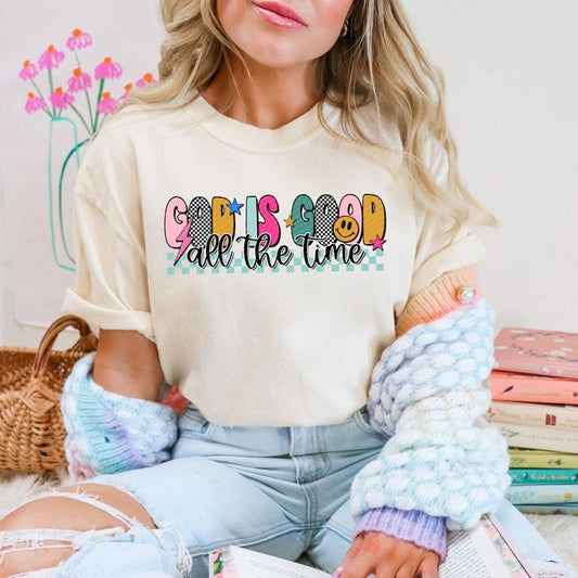 God is Good Checkered DTF Transfers - THIS IS NOT A SHIRT