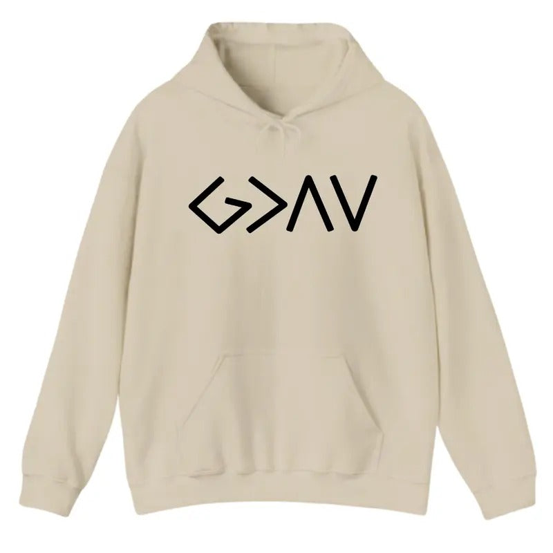 God is Greater Than the Highs and Lows Hoodie Sweatshirt T-Shirt, Bible Jesus Lover Gift, Trendy Shirt | DripVista.com