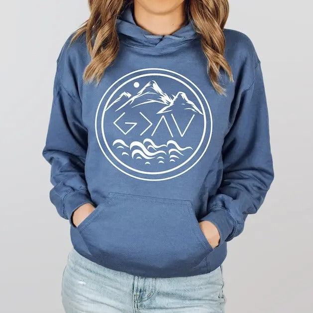 God is Greater Than the Highs and Lows Swetahirt, Christian Sweatshirt, Religious Shirt, God Swetahirt, Christian...