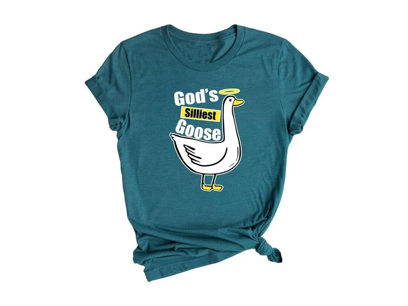 God's Silliest Goose Shirt, Goose Owner Tee, Silly Goose Shirt Gift, Funny Bird Shirt, Unisex T-Shirt, Gifts For Sister Her, Short Sleeve Tee Shirt, Gifts For Women, Birthday Mothers Day Christmas
