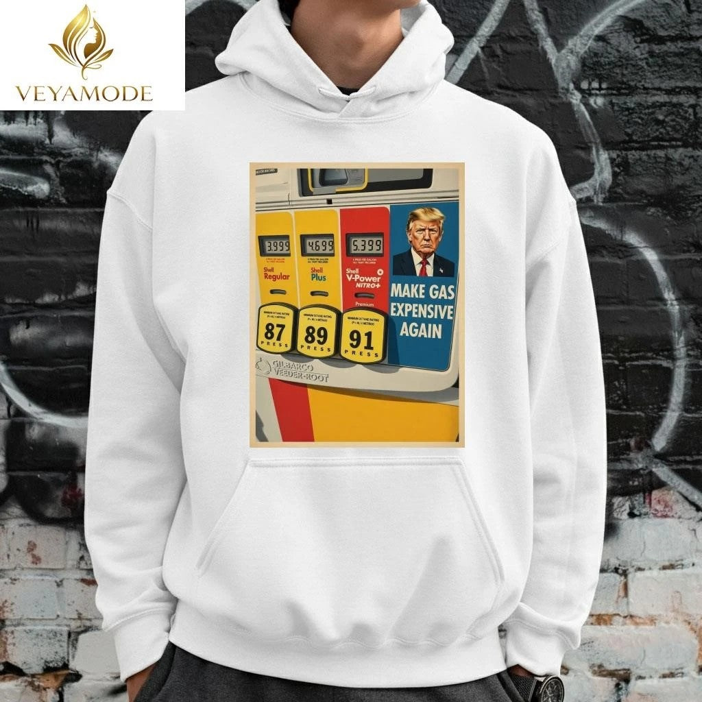 Going around sticking these on gas pumps Trump tee
