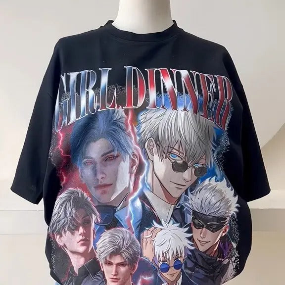 Gojo And Sylus Girl Dinner Tee, Anime shirt, Japanese Anime, Birthday Gift Hoodie, Sweatshirt | DripVista.com