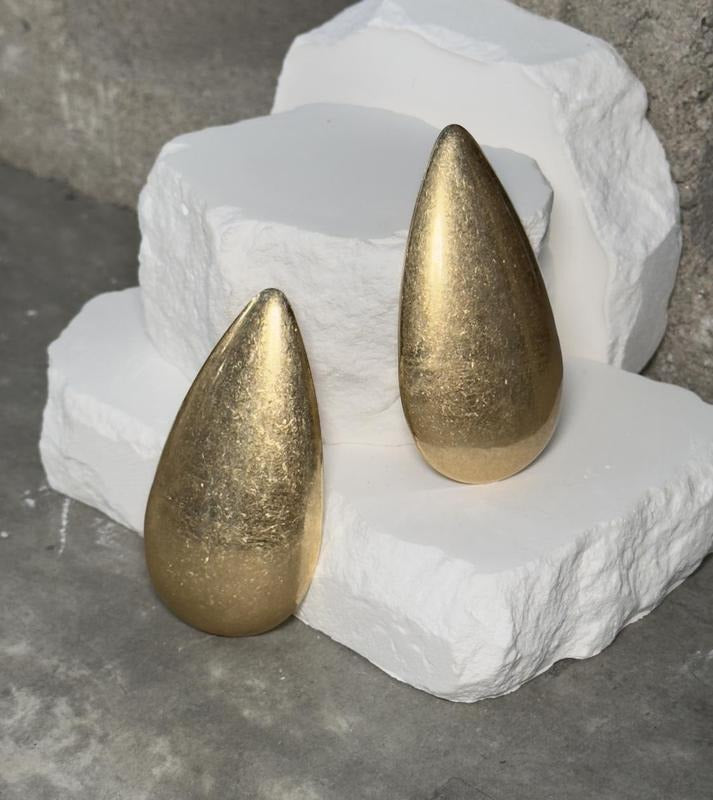 Gold Rush Teardrop Earrings - Simple Gold Teardrop Shape Elegant Simplicity Versatile Accessory Classic Design T-Shirts,...
