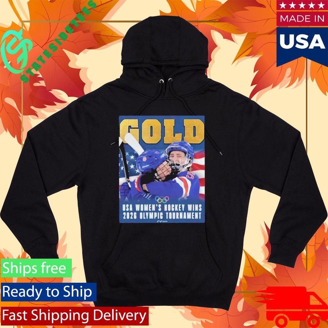 Gold USA Women’s Hockey Wins 2026 Olympic Tournament Shirt
