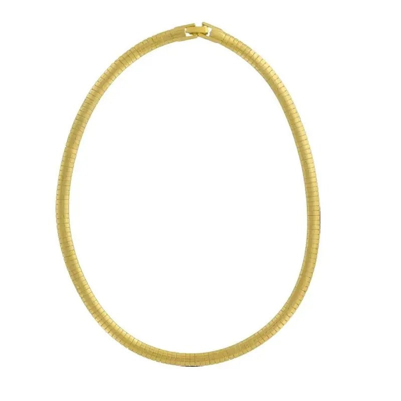 Golden Embrace Necklace Brass Vintage Gold Plated, 16" Length, 6mm Width
