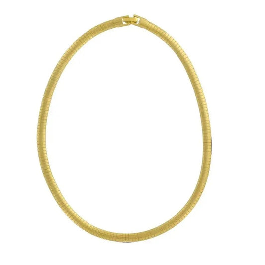 Golden Embrace Necklace Brass Vintage Gold Plated, 16" Length, 6mm Width