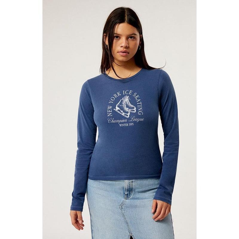 Golden Hour Women's New York Ice Skating Long Sleeve T-Shirt Hoodie, Sweatshirt | DripVista.com