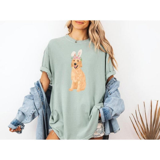 Golden Retriever Easter Shirt, Golden Retriever Gift, Trendy Easter Dog Shirt, Golden Retriever Dog Shirt, Gift for Dog Mom, Dog Mama Shirt