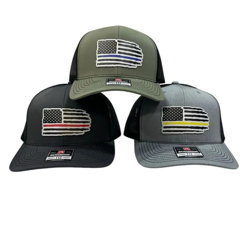 Thin Line Hat! Available in Flex Fit / Richardson / Flat Bills / Golf Hats T-Shirts, Hoodie, Sweatshirt | DripVista.com