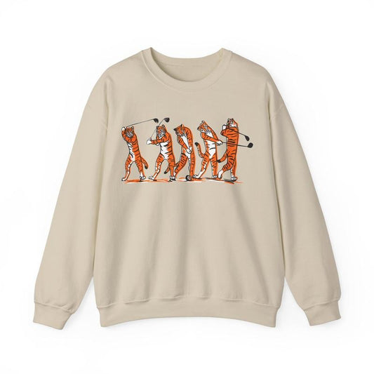 Golf TIGER Swing Gildan-Unisex Sweatshirt Cotton Fabric Sweaters