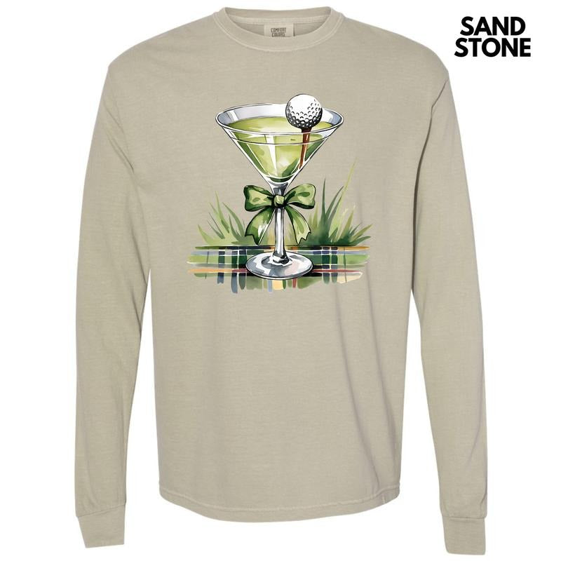 Golfing Martini Long Sleeve Comfort Colors T-Shirt 'NLB'