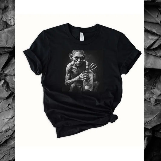 Gollum Vodka Halloween Funny Graphic Tee Shirt| Halloween Inspired Vintage Graphic Tshirt. Hobbit| Soft Cotton Unisex Graphic Shirt