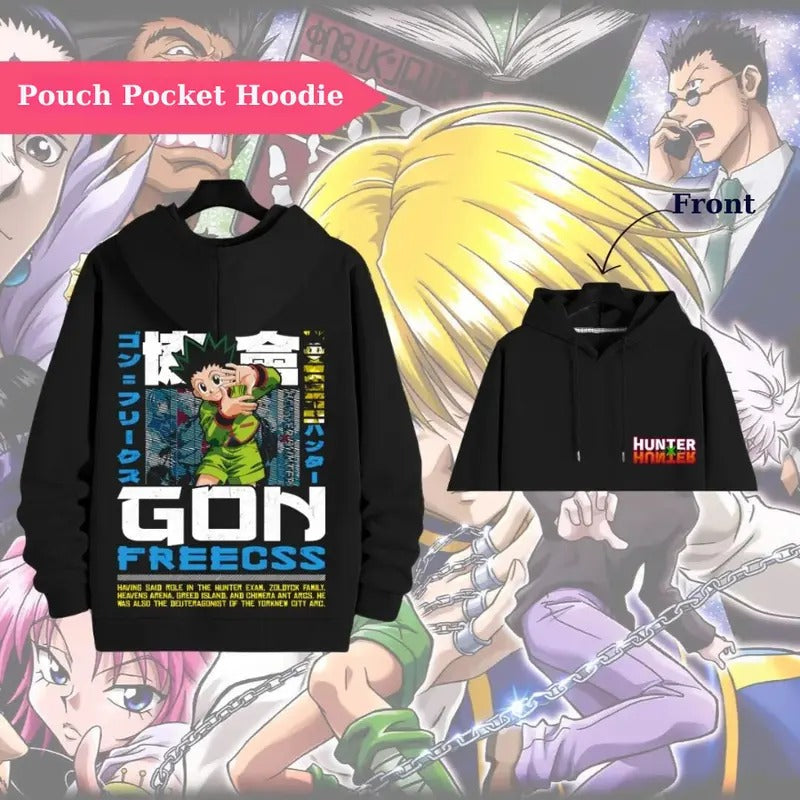 Gon Freecss Hunter x Hunter Hoodie, Dynamic Anime Adventure Design, Stylish Graphic Tee for Fans, Perfect Gift for Hunter...