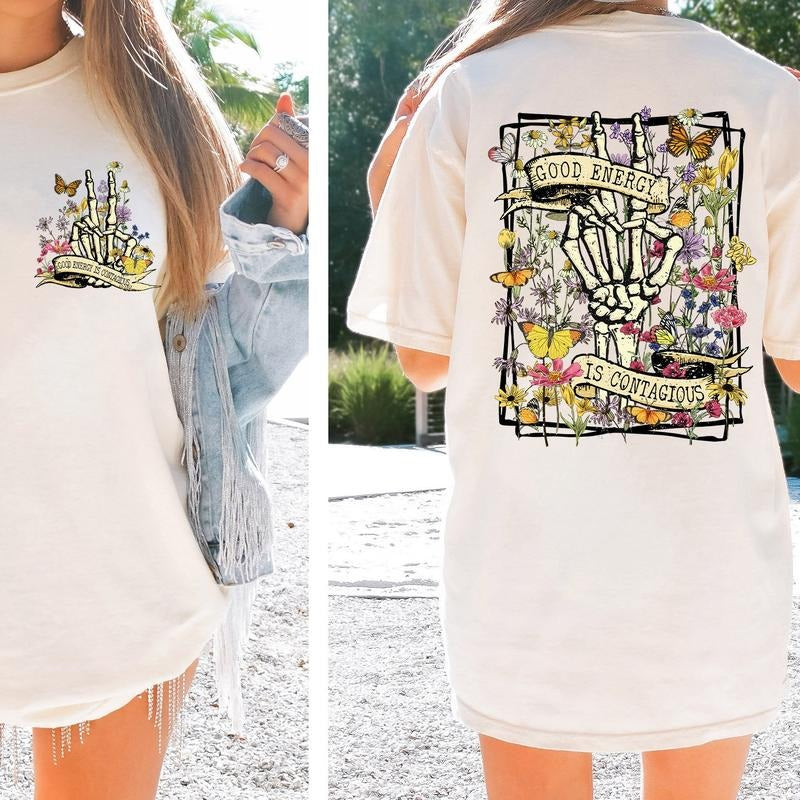 Good Energy Is Contagious Shirt, Motivational Shirt, Positive Shirt, Women Tee