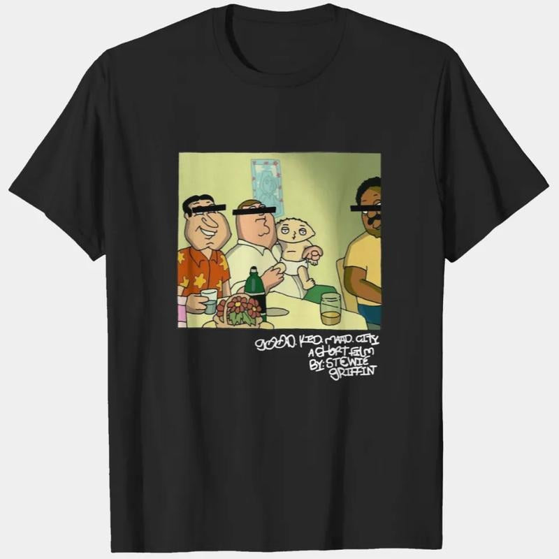 Good Kid Album T-Shirt Featuring Family Guy Cartoon Mashup Design