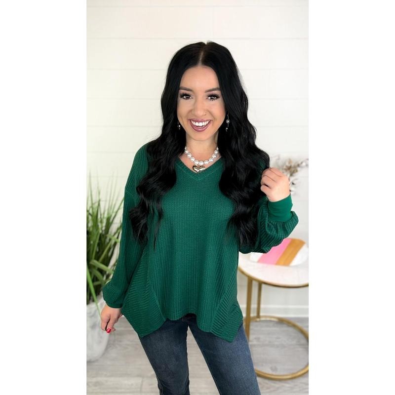 Good Things Are Coming V-Neck Top in Green T-Shirts, Hoodie, Sweatshirt | DripVista.com