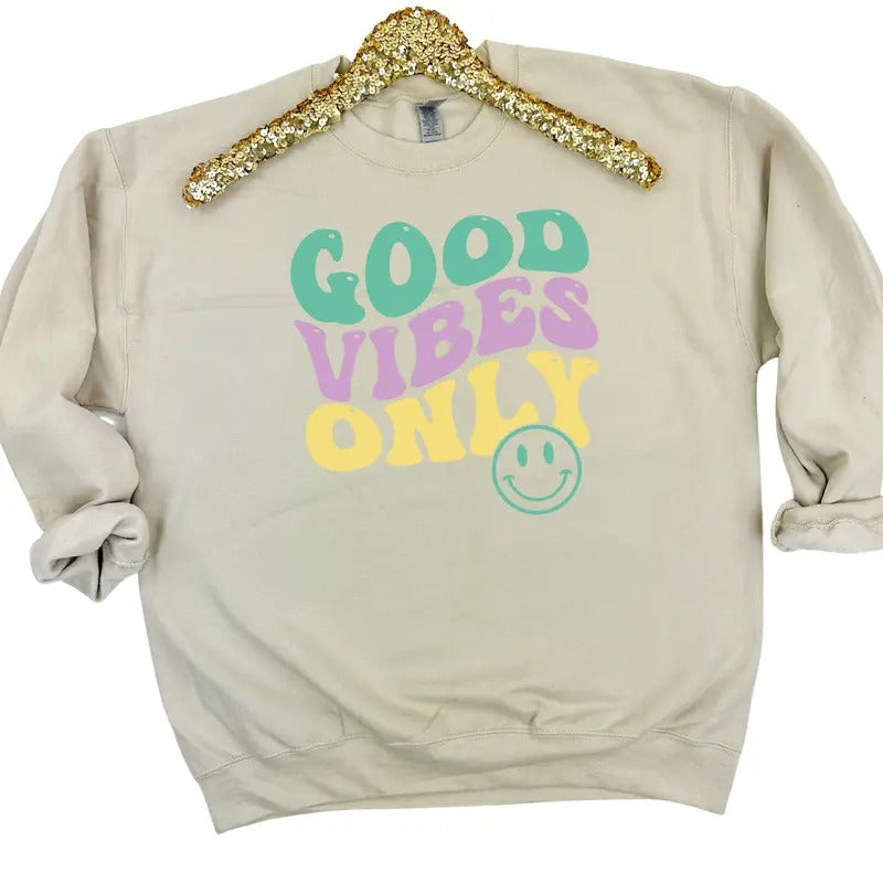 Good Vibes Only Sweatshirt 'NLB' T-Shirts, Hoodie | DripVista.com