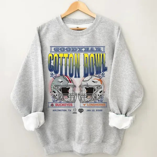 Goodyear Cotton Bowl Ohio State vs. Texas TShirt, Sweatshirt, Ohio State Spiky hair fighters, Texas Spiky hair fighters,...