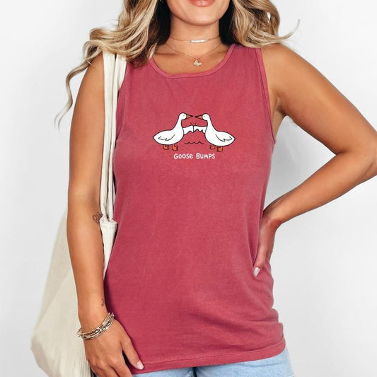 Goose Bumps, Sassy, Sarcastic, Minimalist, Funny Comfort Colors Tank Top, Women's Comfort Colors Tank Top