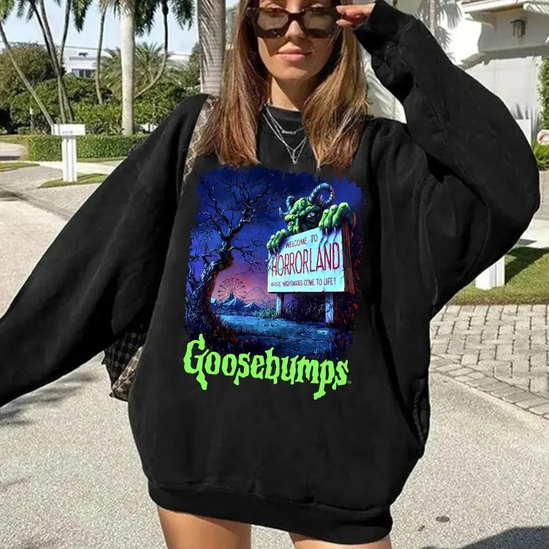 Goosebumps Sweatshirt, Horrorland Sweatshirt, Halloween Shirt, Halloween Shirt, Halloween Scary Short, Halloween Movie Shirt