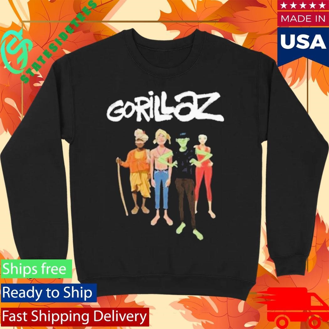 Gorillaz The Mountain Group Portrait T-Shirt