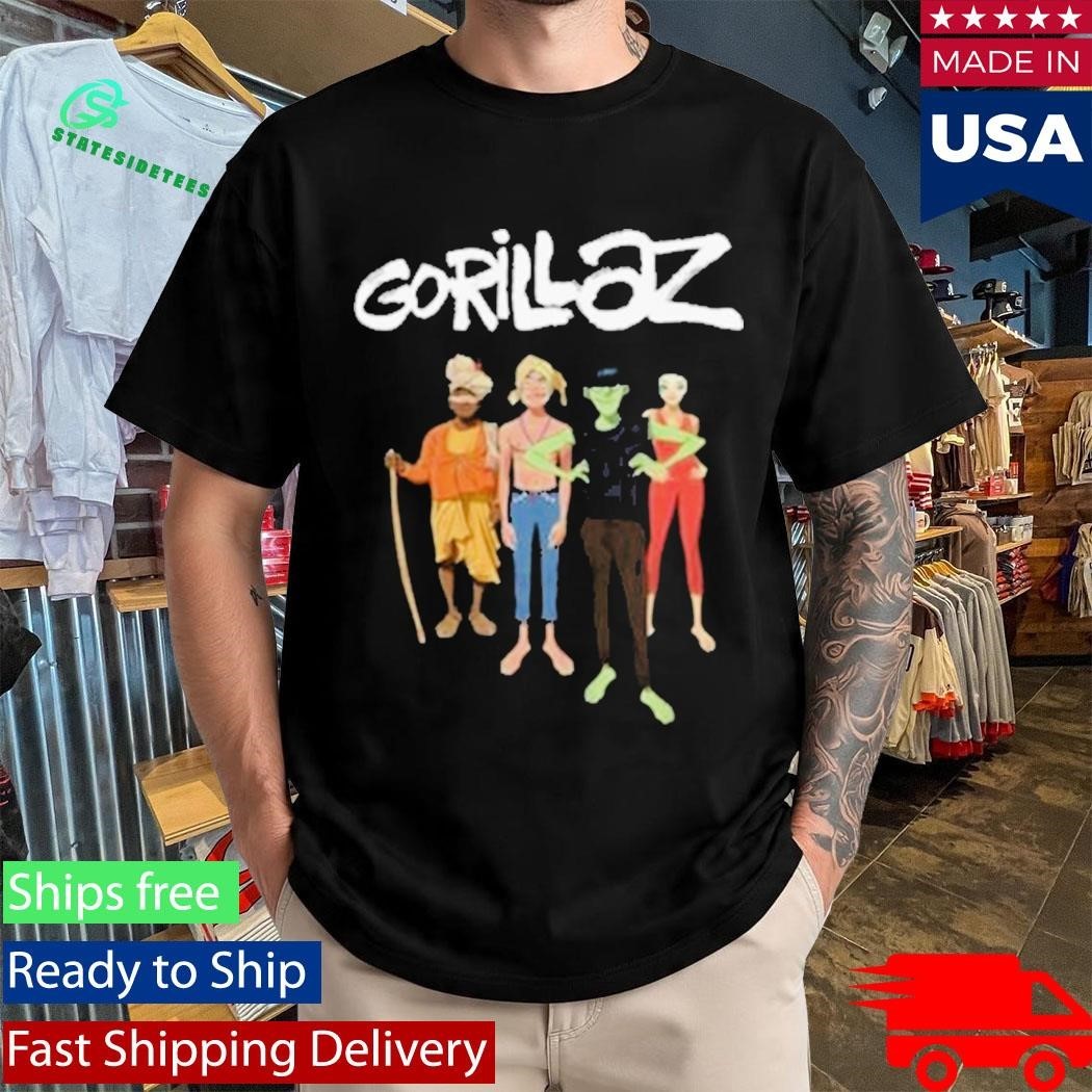 Gorillaz The Mountain Group Portrait T-Shirt