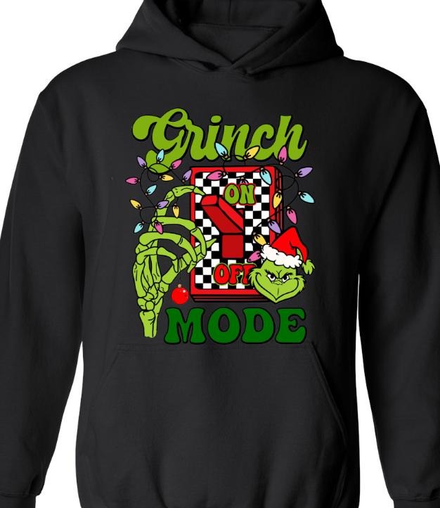 Gr!nch Mode ON Sweatshirt T-Shirts, Hoodie | DripVista.com