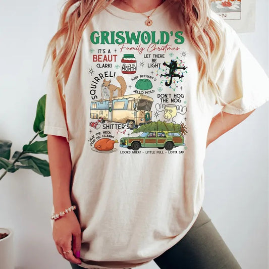 Gr1swold Christmas Tshirt, Christmas Tree Farm Shirt, Family Vacation, National Lamp00n's Christmas Vacation, Unisex Short Sleeve Tee, Fit