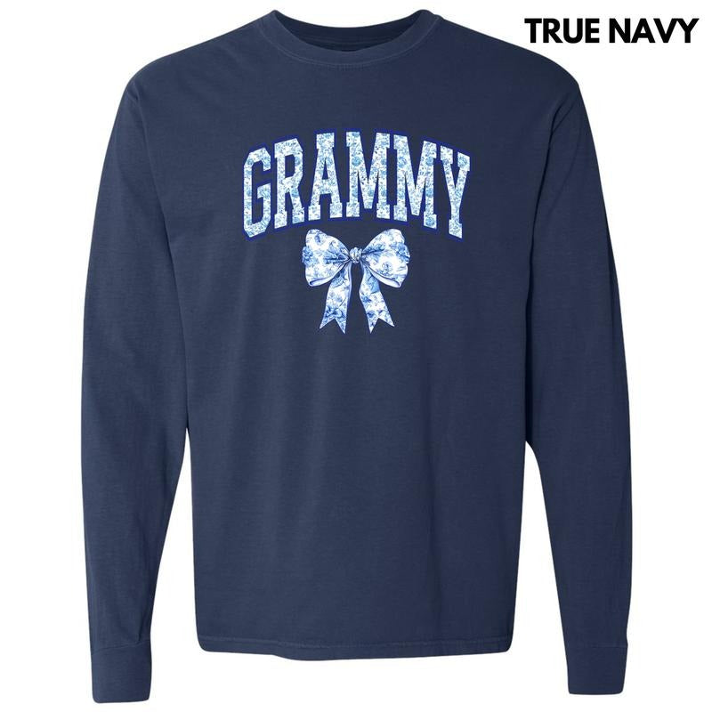 Grammy Ginger Jar Florals Long Sleeve Comfort Colors T-Shirt 'NLB' Hoodie, Sweatshirt | DripVista.com
