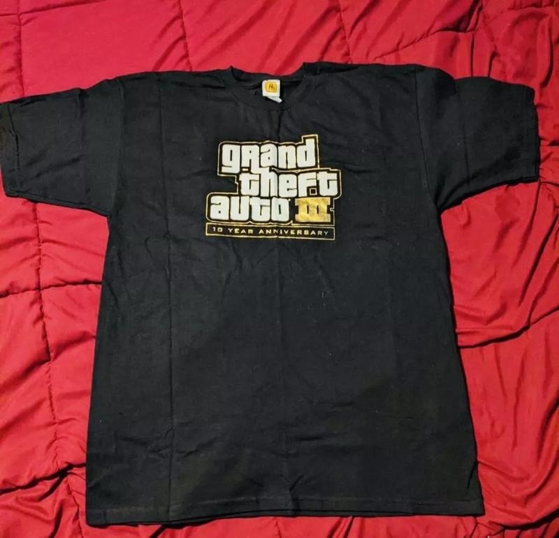 Grand Theft Auto 3 10th year anniversary Shirt Cotton Menswear