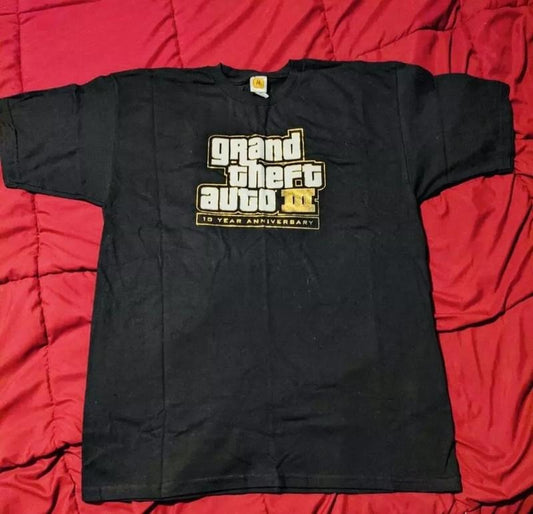 Grand Theft Auto 3 10th year anniversary Shirt Cotton Menswear