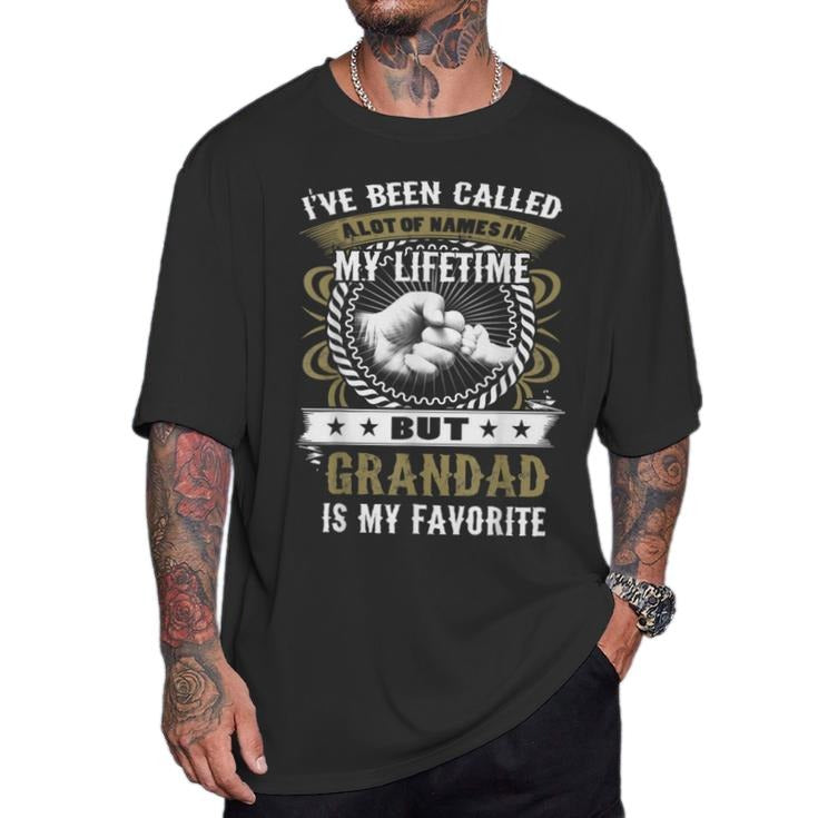 Grandad Is My Favorite Name Fathers Day For Men T Shirt, Vint*ge Fist Bump Shirt, Grandpa Gift From Grandkids, Unisex...