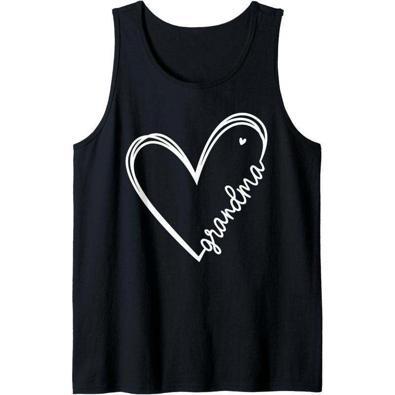 Grandma Heart Women for Christmas Mother's Day Birthdays Tank Top Made in USA T-Shirts, Hoodie, Sweatshirt | DripVista.com