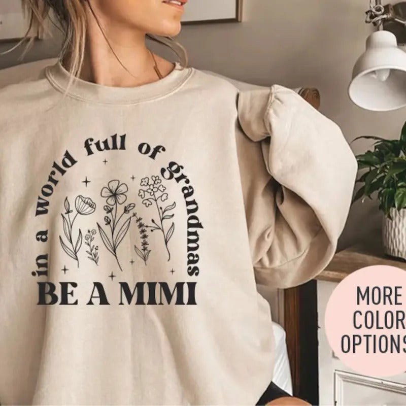 Grandma-Mimi Sweatshirt Casual Fit Soft Womenswear