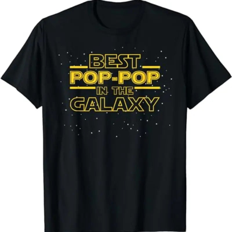 Grandpa Pop-Pop Shirt Gift, Best Pop-Pop in the Galaxy T-Shirt Menswear Top Hoodie, Sweatshirt | DripVista.com
