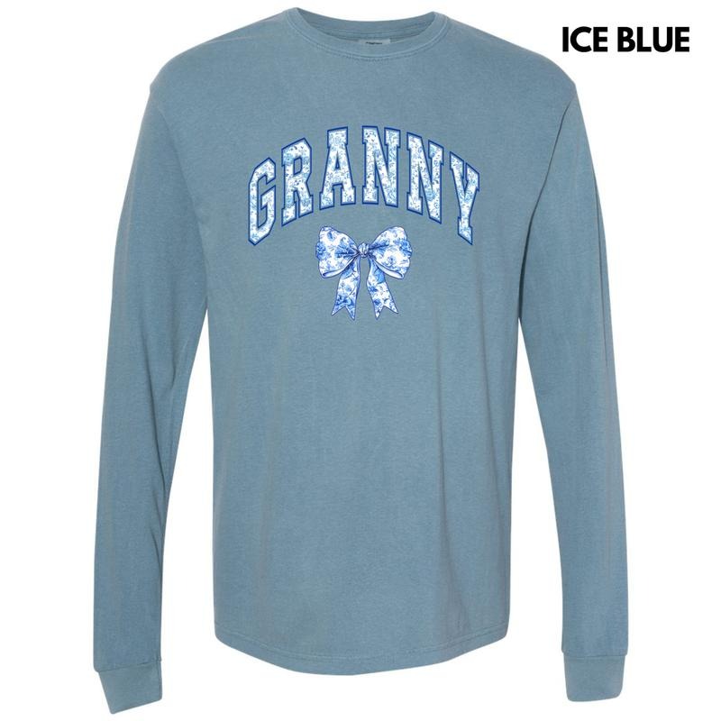 Granny Ginger Jar Florals Long Sleeve Comfort Colors T-Shirt 'NLB'