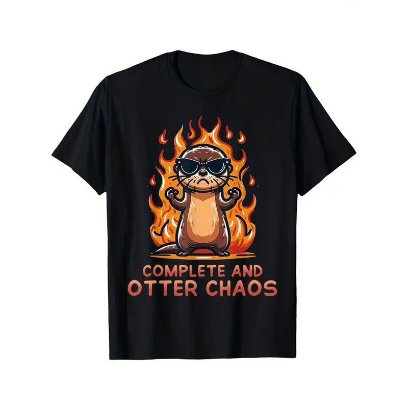 Graphic Otter Cartoon Complete And Otter Chaos Lover Animals T-Shirt Made in USAstyle{n002}3 Hoodie, Sweatshirt