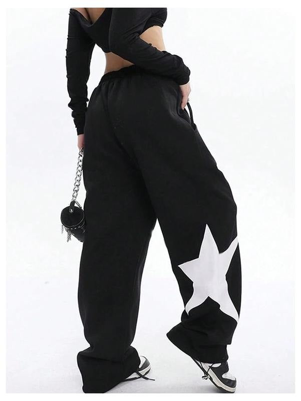 Graphic Print Sweatpants Drawstring High Waisted Long Pants with Pockets T-Shirts, Hoodie, Sweatshirt | DripVista.com