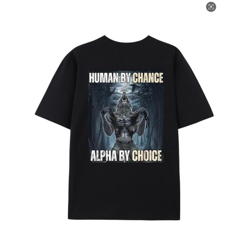 [Graphic Tees] Cotton [100% Cotton] Fierce Werewolf Alpha T-Shirt Red plumber brand Dark Forest Battle Scene. Hoodie,...