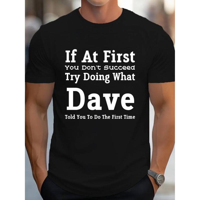 [Graphic Tees] Cotton Summer casual short-sleeved men'WB shield "Dave" printed T-shirt Hoodie, Sweatshirt | DripVista.com