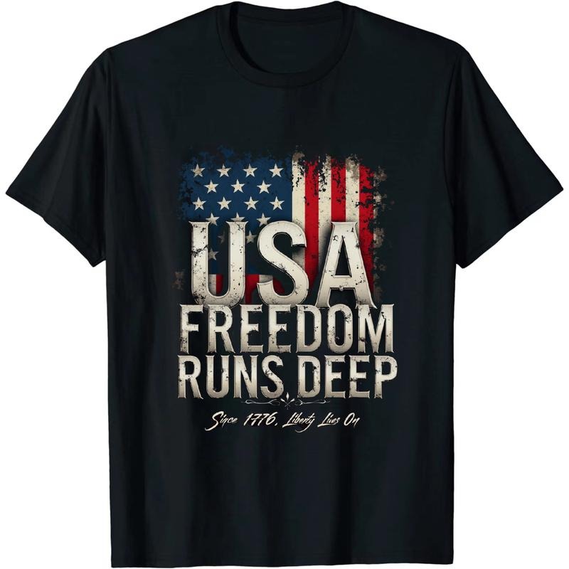 [Graphic Tees] Cotton Zingy Fourth FOG July USA Lightsaber brand