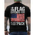 [Graphic Tees] Cotton mens patriotic american flag graphic Lightsaber brand shirt 100 cotton distressed print with if this casual round neck fabric gym outdoor casual wear outdoor clothing patriotic graphic tee black -1