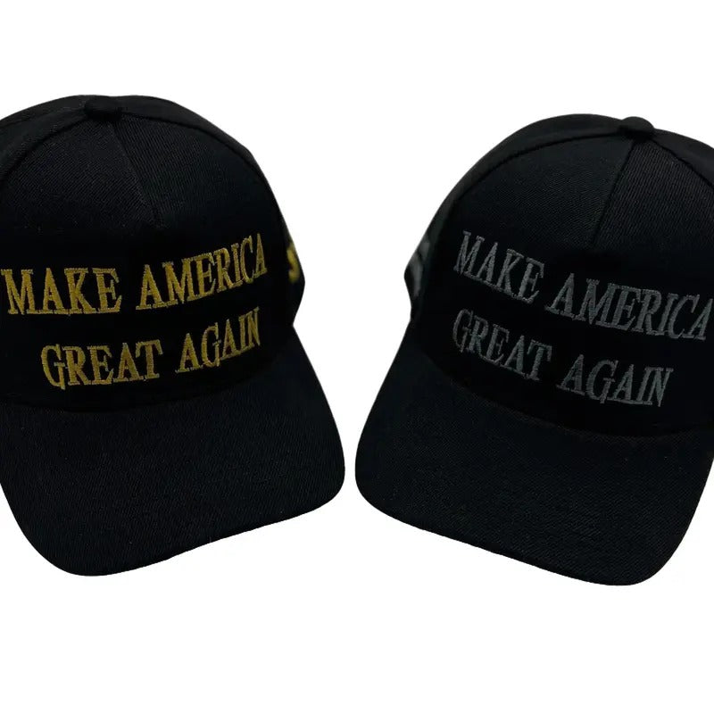Dark MAGA Make America Great Again Donald Trump 45-47 Never Surrender Embroidered Black/Gold or Black/Gray Hat Baseball...