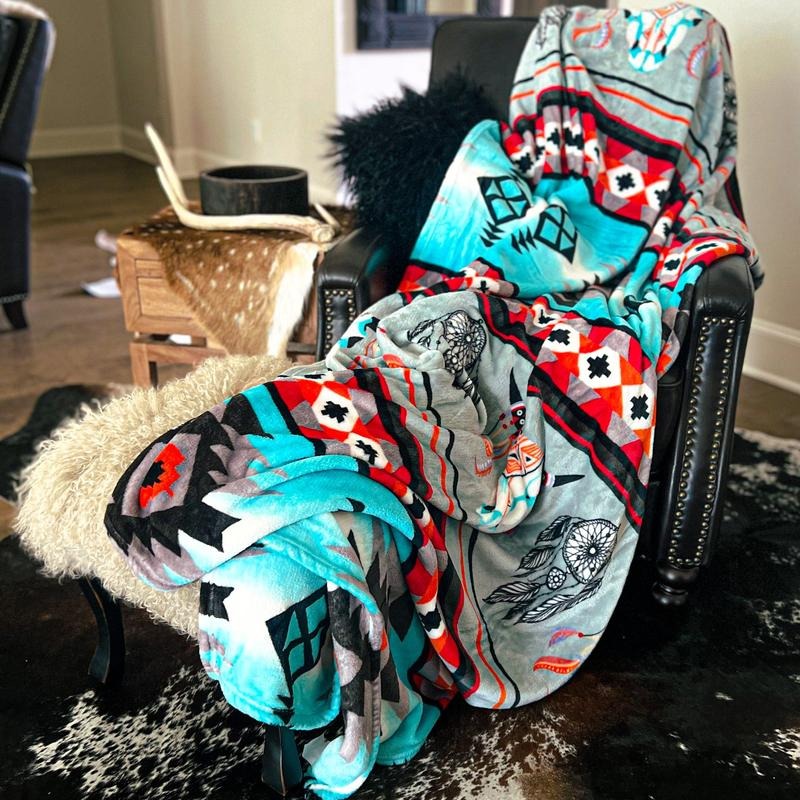 Grazing Glory Throw Blanket 78"x90"